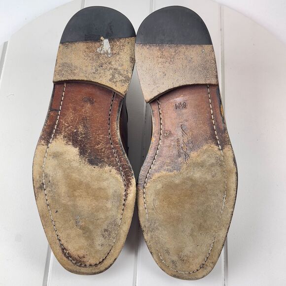 MEZLAN Mens Oxford Brown Leather Split Toe Lace Up Shoes FIORE Size 8.5M - Picture 7 of 7